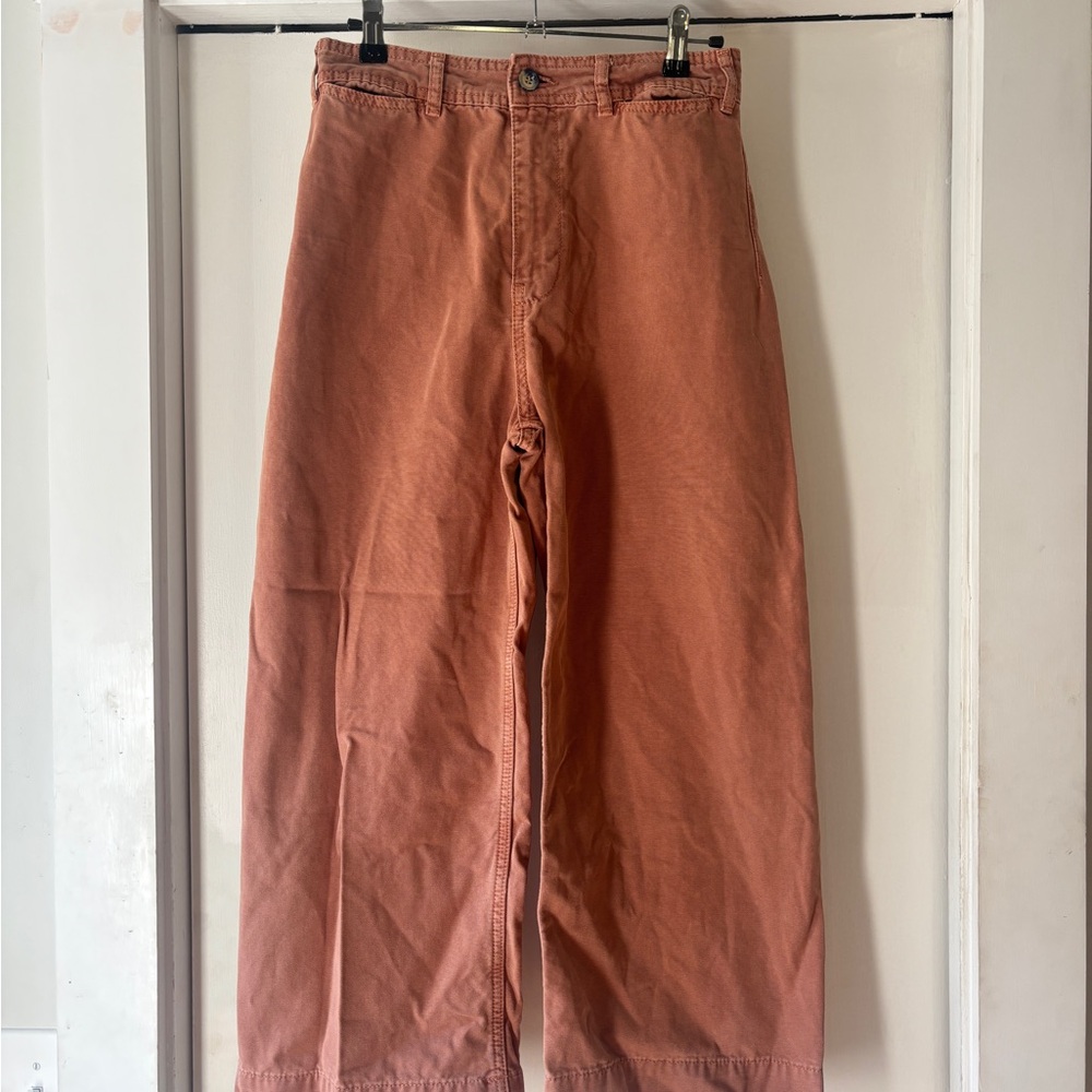 Free People Wide Leg Pants in Rust